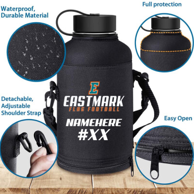 64 ounce water bottle with printed logo and Player Name/Number Thumbnail